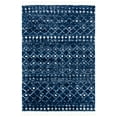 thumbnail image 2 of SAFAVIEH Berber Fringe Nathan Aztec Shag Area Rug, Dark Blue/Ivory, 6'7" x 9', 2 of 11