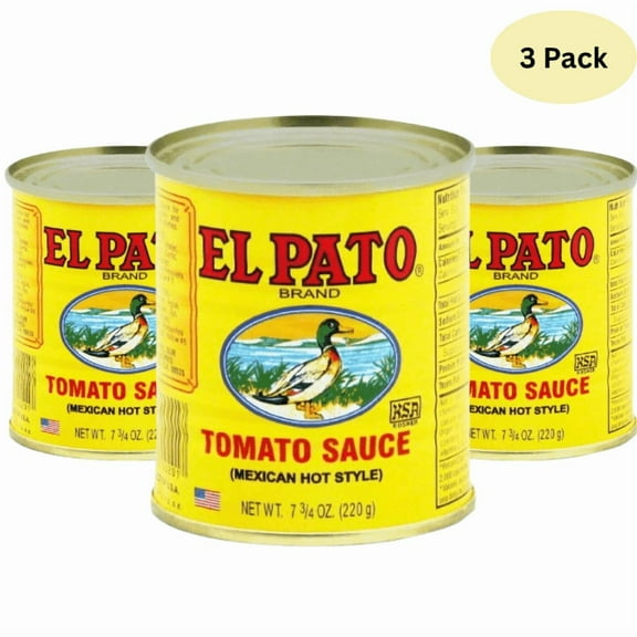 El Pato Mexican Hot Style Tomato Sauce, 7.75 oz (3 Pack) – Spicy Mexican Canned Sauce for Tacos, Enchiladas & More