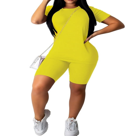 Women Short Sleeve Slim T-shirts Tops Shorts Pants Tracksuits Sport