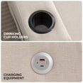 thumbnail image 4 of Yesurprise Swivel Sofa Chair, Accent Velvet Armchair with Cup Holder, Ergonomic 90 Degree Swivel Upholstered Chair for Living Room, Bedroom, Office, Waiting Room, 4 of 7