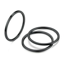 Bestyle 3 Pcs Knuckle Stackable Ring Set for Women 1mm Thin Stainless Steel Band Ring for Daughter Niece Friend Jewelry Gift Black Size 4