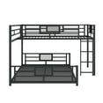 thumbnail image 6 of Euroco Metal Twin over Full Bunk Bed for Kids Teens, Black, 6 of 14