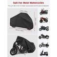 thumbnail image 3 of AngLink Waterproof Motorcycle Cover - All Weather Outdoor Protection, 210D Oxford Motorcycles Scooter Covers with Lock-Holes for 104 inches Motorbike Like Honda, Yamaha, Suzuki, Harley and More, 3 of 9