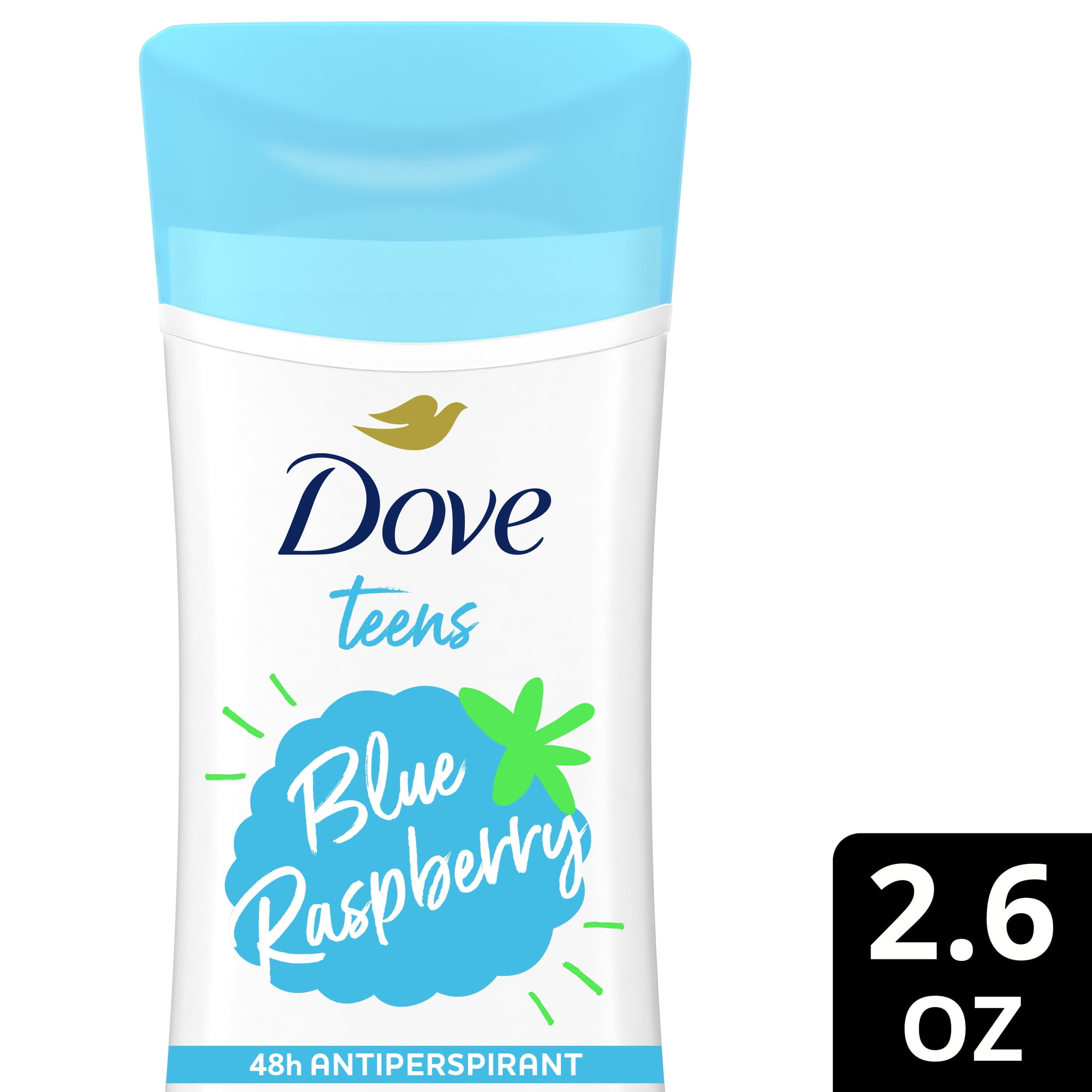 Dove Teens Long Lasting Women's Antiperspirant Deodorant Stick, Blue Raspberry, 2.6 oz