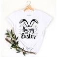 thumbnail image 5 of AGWOLF Womens Tops for $5 Happy Easter Shirts for Women Cute Letter Printed Rabbit Graphic Tee Casual Short Sleeve Crewneck Tops Easter Gift for Teen Girls, 5 of 6