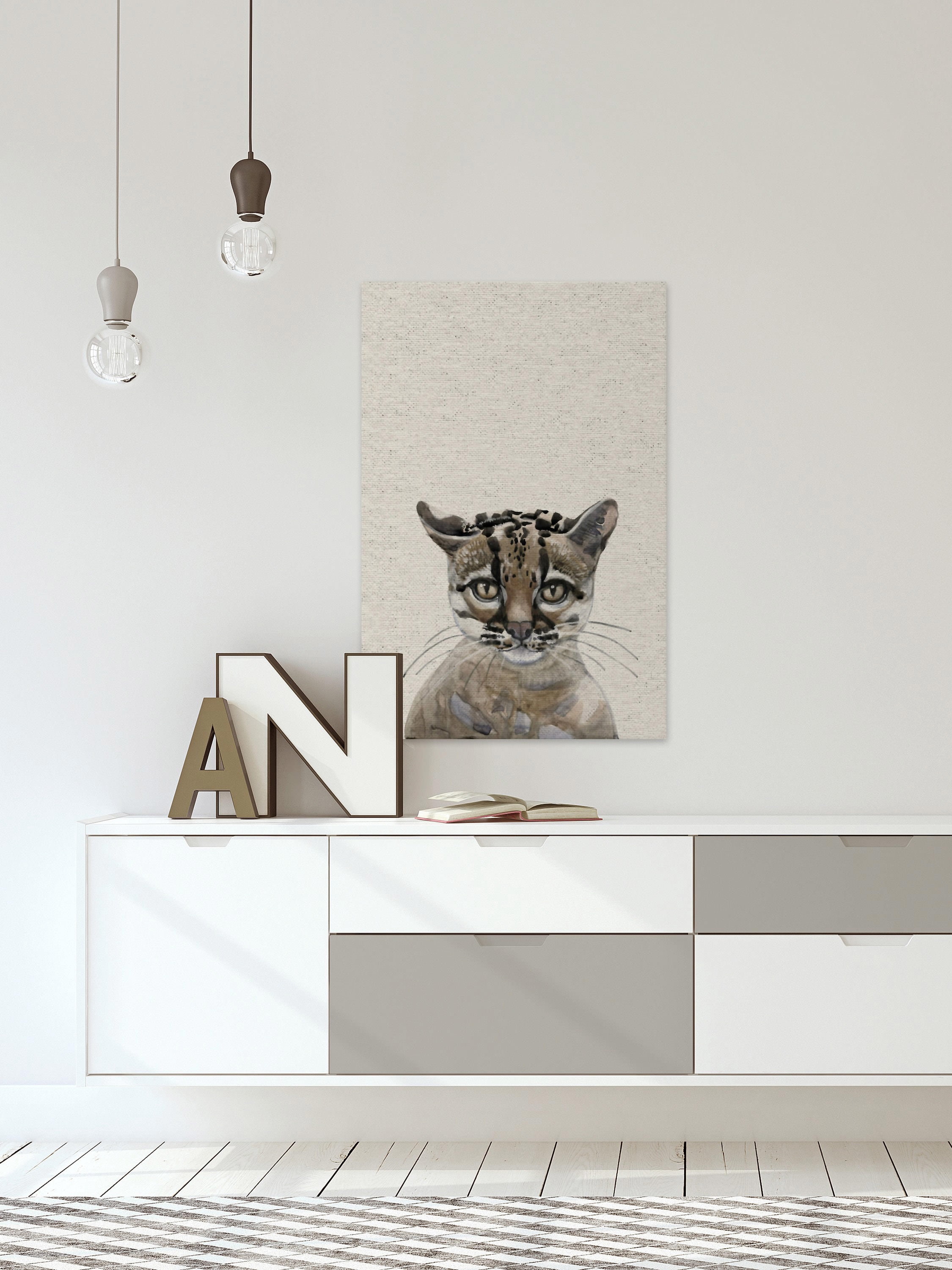 Little Whiskers Painting Print on Wrapped Canvas