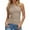 Khaki, variant on Tank Tops for Women 2025 Shelf Bra Camis Adjust Strap Solid Padded Tanks with Built In Bras Camisole Tops for Women Brown L