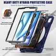 thumbnail image 2 of Dteck Case for iPad Air 13 inch 2025/2024,Heavy Duty Armor Shockproof Kids Case with Rotating Stand & Hand/Shoulder Strap for iPad Air 13-in. M3/M2,Navyblue, 2 of 7