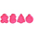 thumbnail image 4 of Yuarrent 4 unids/set molde de pastel portátil reutilizable lavable reemplazo Navidad temática hornear galleta molde herramientas Accesorios Herramientas y accesorios para hornear, 4 of 6