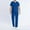 Blue, variant on Xfvqtps Scrubs Set for Men V-Neck Stretch Scrub Top and Elastic Waist Pants with 5 Pockets Anti Wrinkle Soft Nursing Uniform Set Short Sleeve Working Uniform Two-Piece Sets Black