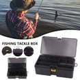 thumbnail image 1 of Waterproof Fishing Tackle Box Double Layer Lures Bait Storage Case Plastic PS, 1 of 10