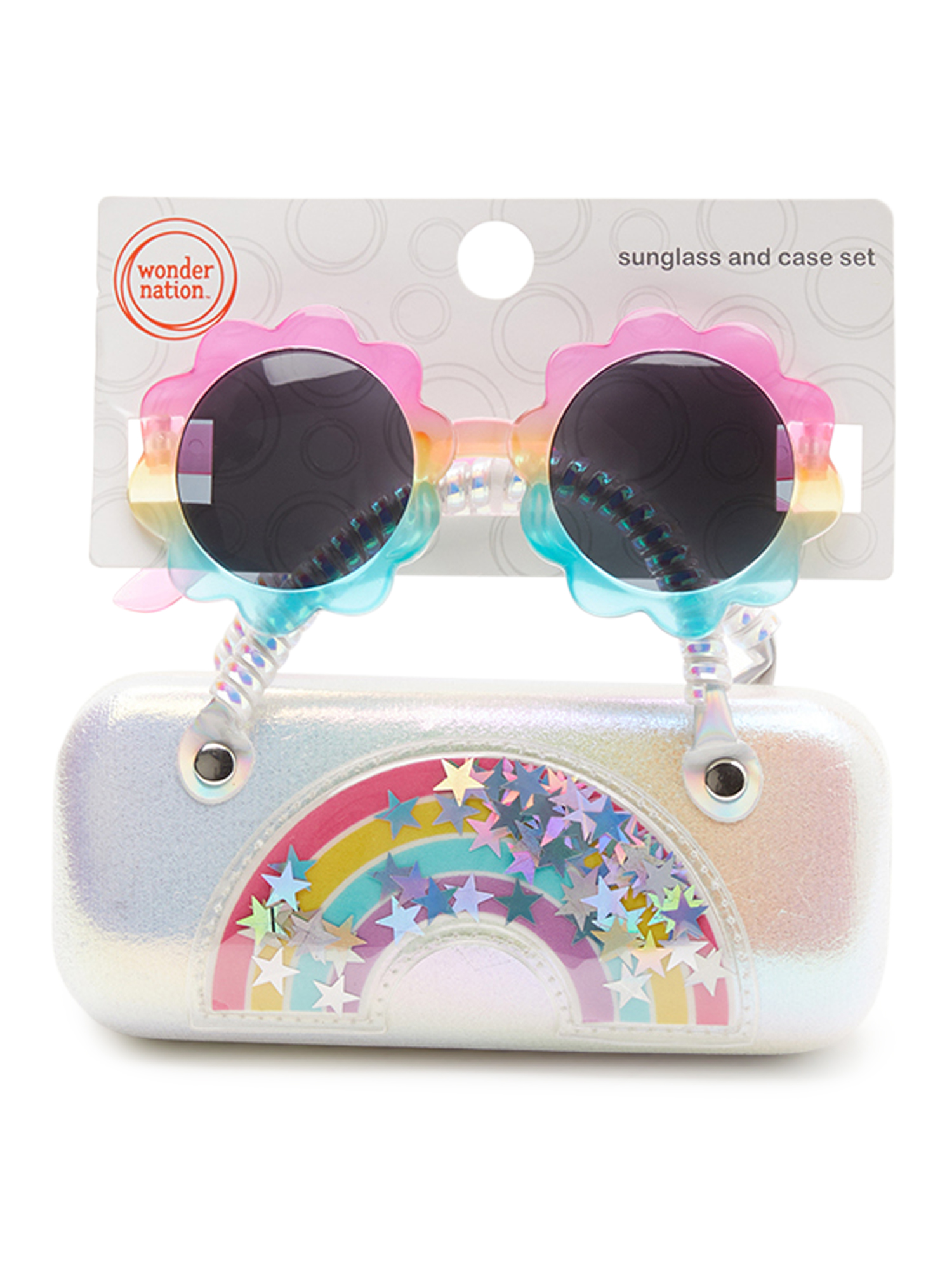 Wonder Nation Kids Rainbow Sunglasses with Carrying Case - image 2 of 2