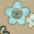 thumbnail image 2 of Vess, June Erica 12x12 Gold Ornate Wood Framed with Double Matting Museum Art Print Titled - Small Pop Blossoms in Blue II, 2 of 4
