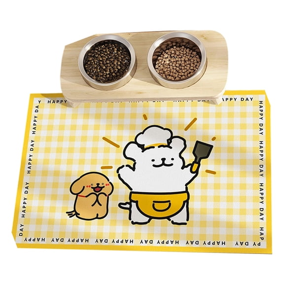 NonSlip Dog Mat Heavy Duty PVC Spillprevent Dining Mat Pet Cats Feeding Solution Easy to Clean For Indoor Outdoor