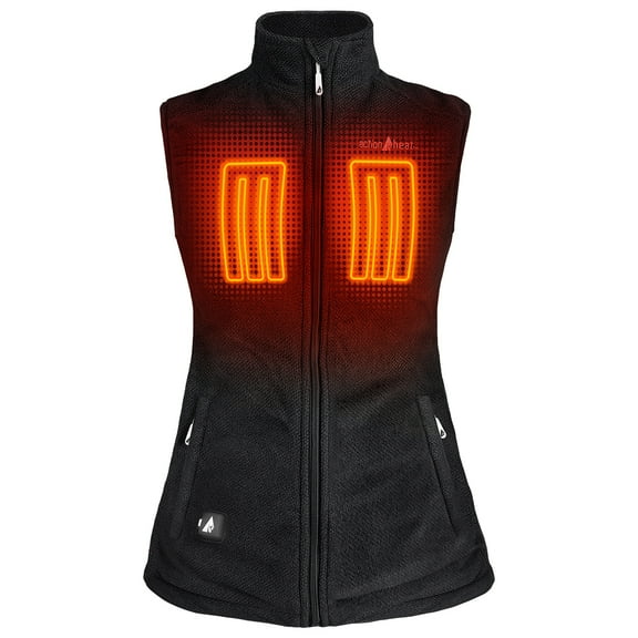 ActionHeat 5V Women's Battery Heated Performance Fleece Vest- Black