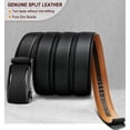 thumbnail image 3 of Mens Ratchet Belt,Leather Adjustable Slide Belt For Gift Mens Dress Casual 1 3/8",Size Adjustable, 3 of 8