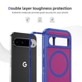 thumbnail image 2 of Decase Magnetic Case for Google Pixel 8 Pro,Heavy Duty Rugged Kickstand Mag-Safe Cover for Women Men,Dual-Layer Protection Military Grade Protective Phone Case for Google Pixel 8 Pro,Blue+Rose, 2 of 7