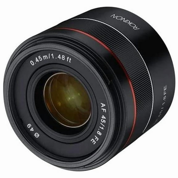 Rokinon ROKINON-IO45AF-E-NM 45 mm F1.8 Full Frame Auto Focus Compact Lens for Sony E-Mount