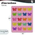 thumbnail image 4 of Stupell Industries Contemporary Colorful Butterflies on Pink Canvas Art, 16 x 20, by LISH Creative, 4 of 8