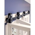 thumbnail image 3 of Sliding Door Track Kit | T Shaped Sliding Door Hardware and Track Kit | 58 Inches Bi-Folding Sliding Door Guide Rail Set, Closet Rail Roller Accessory, 3 of 9