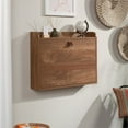 thumbnail image 2 of UrbanPro Traditional Engineered Wood Wall Mount Desk in Brown, 2 of 13