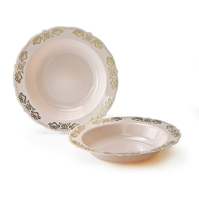 OCCASIONS FINEST PLASTIC TABLEWARE Bol Jetable pour Fêtes, Mariages, Anniversaires, Nouvel An, Noël