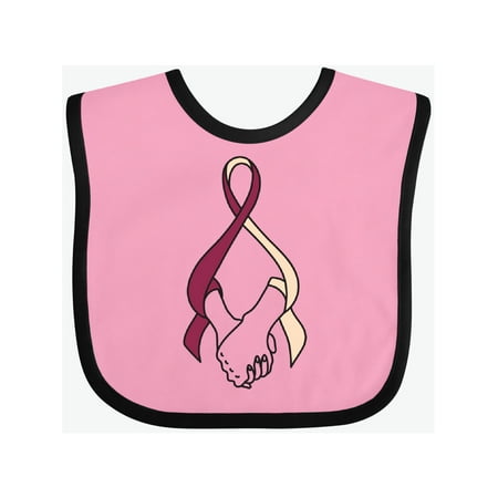 

Inktastic Hands Holding Awareness Ribbon- Head and Neck Cancer Gift Baby Boy or Baby Girl Bib