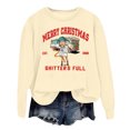 thumbnail image 3 of WILLBEST Sweat à Capuche Mode Hiver pour Femmes Imprimé Festif de Noël Col Rond Fille Chien, 3 of 3