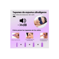 thumbnail image 2 of Kit de Tapones Oído De Espuma Ultra Suaves Para Dormir Con Antifaz Morado, 2 of 4
