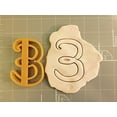thumbnail image 3 of Number Three in Comic Font Cookie Cutter- Fast Shipping - Sharp Edges - Exceptional Quality, 3 of 4