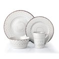 thumbnail image 2 of Lorren Home Trends LH514 Basket Dinnerware Set, White, 2 of 4