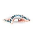 thumbnail image 1 of 0.21 ct Brilliant Round Cut Simulated Turquoise 14k Rose Gold Stackable Band SZ 7.75, 1 of 6