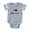 Heather Gray, variant on CafePress - I Love Monsters - Cute Infant Baby Football Bodysuit