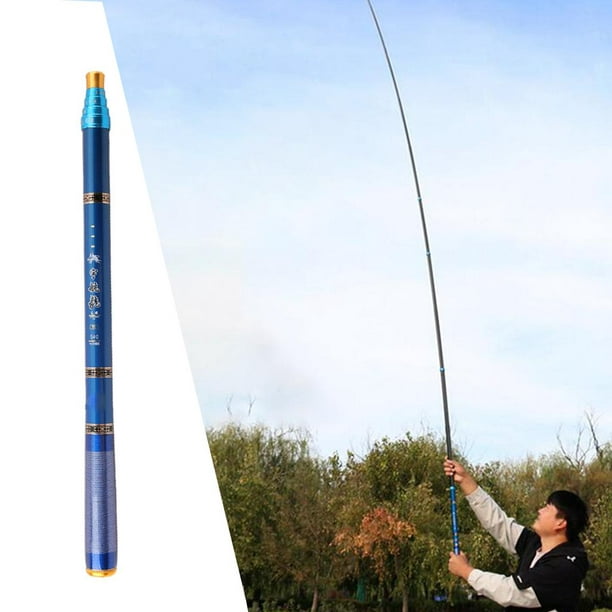 Fishing Rod, Pole Portable Rod Short Pole Fishing Rod Blue 5.4m