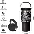 thumbnail image 4 of 30OZ Nightmare Before Tumbler with Handle, Vacuum Insulated Stainless Steel Thermal Jack Skeleton Cup, Keeps Drinks Cold & Hot Christmas Mother''s Day Father''s Day Gift, 4 of 6