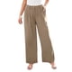 thumbnail image 1 of Pantalones de Vestir de Pierna y Cintura Alta para Mujer. Café Ligero L, 1 of 7