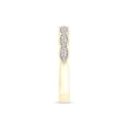 thumbnail image 3 of AFFY Round Cut White Natural Diamond Half-Eternity WeddIng Band RIng In 14K Yellow Gold Over SterlIng Silver (0.17 Cttw, I2-I3 Clarity), RIng Size-5.5, 3 of 5