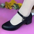 thumbnail image 5 of GERsome Women Mary Janes Shoes for Dress Shoes Low Chunky Heels Work Pumps, 5 of 5