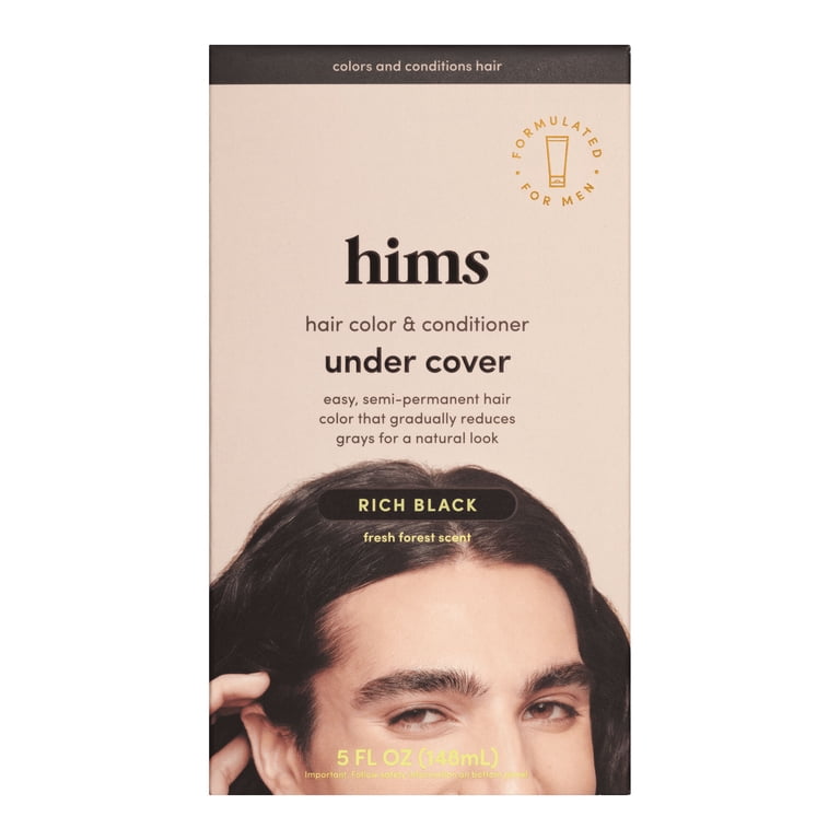 Hims Under Cover Hair Color & Conditioner for Men, Black photo 5