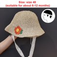 thumbnail image 2 of Circunferencia de la cabeza 48 cm Sombrero de paja de verano para niños Sombrero de pescador de encaje lindo Sombrero para el sol para bebé, 2 of 4