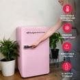 thumbnail image 3 of Frigidaire 3.2 Cu. ft. Retro Refrigerator, Mini Fridge with Freezer for Apartment, Dorm, Office, Bedroom, Pink, 3 of 9