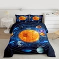 thumbnail image 2 of Feelyou Outer Space Queen Comforter Set, Planet Starry Sky Bedding Comforter Set, 3pcs, 2 of 8