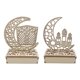 thumbnail image 1 of 2 juegos de lámparas LED de madera para Ramadán, linternas LED para Ramadán, luces decorativas para Ramadán, linternas decorativas con forma de media luna para fiestas de regalos de Eid, 1 of 5