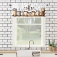 thumbnail image 3 of Coffee Kitchen Curtain Valances Coffee Theme Tea Cup Thermal Insulated Room Darkening Curtain for Dinning Room 54 by 18 in, 1 Panel, 3 of 6