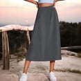thumbnail image 2 of Gfyviroh Women's Midi Skirt No-Roll Waistband Casual High Waist Skirts Elegant A-Line Office Skirt for Women, 2 of 6