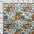 thumbnail image 2 of oneOone Cotton Poplin Beige Fabric Floral & Skull Sewing Fabric By The Yard Printed Diy Clothing Sewing Supplies 42 Inch Wide, 2 of 4