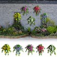 thumbnail image 1 of Flores Artificiales de Pared, Decoración Colgante de Campanilla Realista, Arreglo Floral de Seda Versátil, Diseño Sin Mantenimiento, Ideal para Eventos En Casa o En La Oficina, Realce Natural de La B, 1 of 6