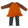 thumbnail image 2 of Emily Rose Girls' Halloween Pumpkin Boo Fall L/S Shirt & Leggings, 2 Pc Set, 2 of 2