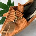 thumbnail image 7 of Yvsxxv Brown Large Corduroy Shoulder Bag, Vintage Casual Zippered Tote with Outside Pocket, 12.6*11.02*3.15inch, 7 of 7