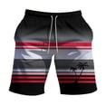 thumbnail image 3 of Men's Beach Shortboard Swim Trunks for Outdoor Water Sports with Secure Zippered Pockets and 3D Print Design Drawstring Waist Lightweight Quick-Dry Comfort for Everyday Leisure Adventure, 3 of 3
